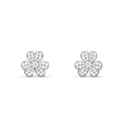 [Cadisa]CLOVER COMOS DIAMOND EARRINGS SILVER