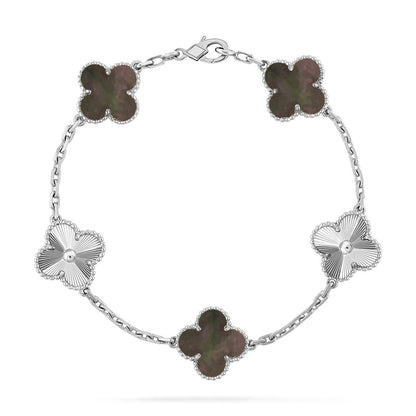 [Cadisa] CLOVER 5 MOTIF GRAY MOP BRACELET COLLECTION