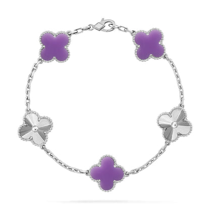 [Cadisa]CLOVER 5 MOTIF LIGHT PURPLE BRACELET COLLECTION