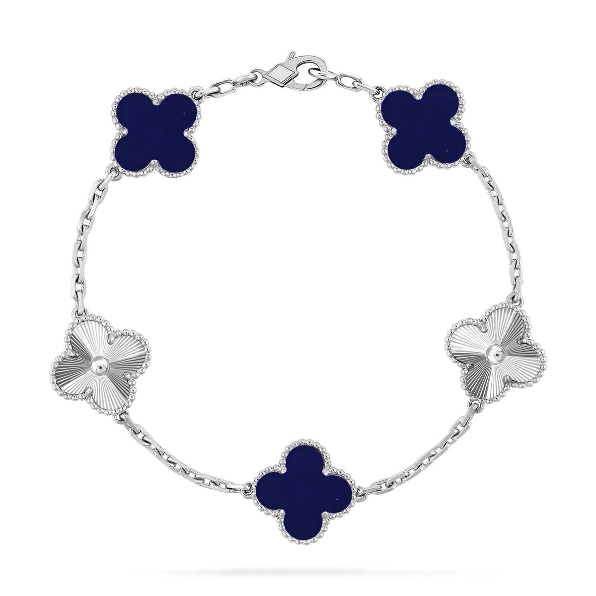 [Cadisa]CLOVER 5 MOTIF LAPIS LAZULI BRACELET COLLECTION