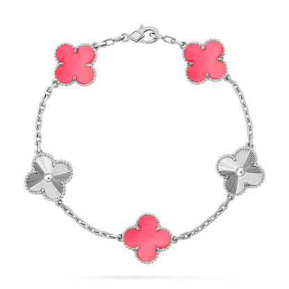 [Cadisa] CLOVER 5 MOTIFS  PINK MOP BRACELET COLLECTION