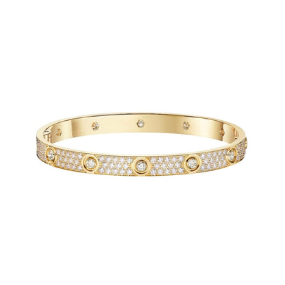[Cadisa] LOVE BRACELET 6.1MM DIAMOND-PAVED 10 BIG DIAMONDS