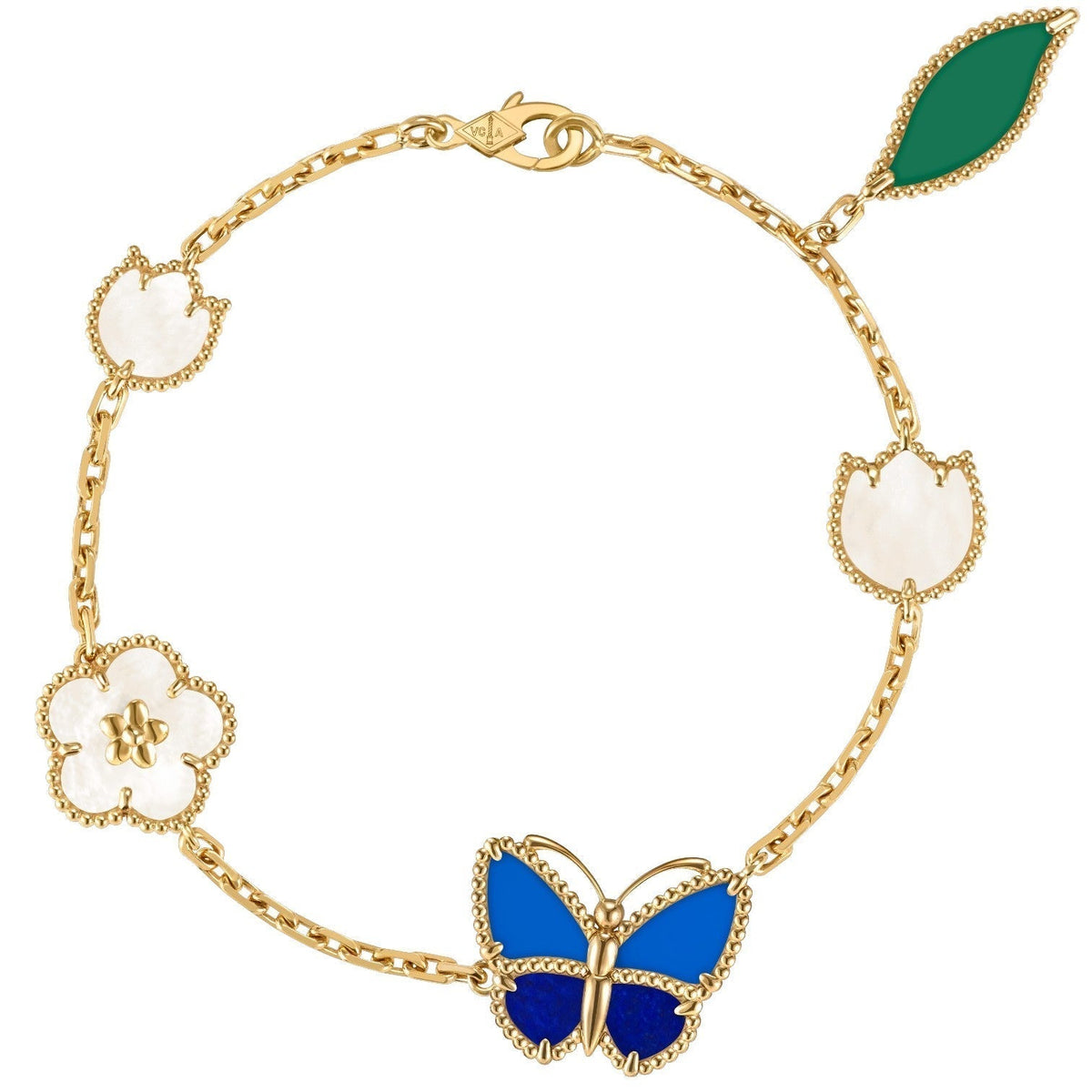 [Cadisa]LUCKY SPRING BUTTERFLY 5 MOTIF BRACELET