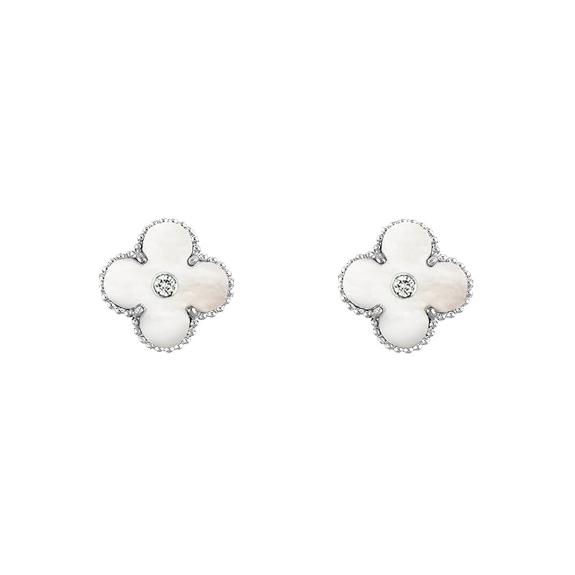 [Cadisa]CLOVER SILVER 15MM EARRINGS COLLECTION