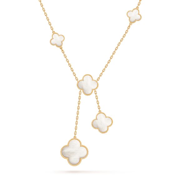 [Cadisa]CLOVER MOTHER OF PEARL NECKLACE 6 MOTIF