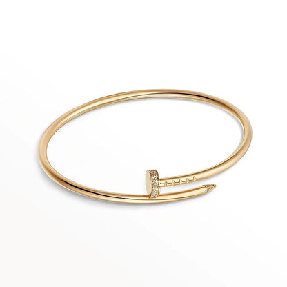 [Cadisa] LOVE & JUSTE & Blue Veins Clover 5-Motif Diamond Bracelet Stack Set