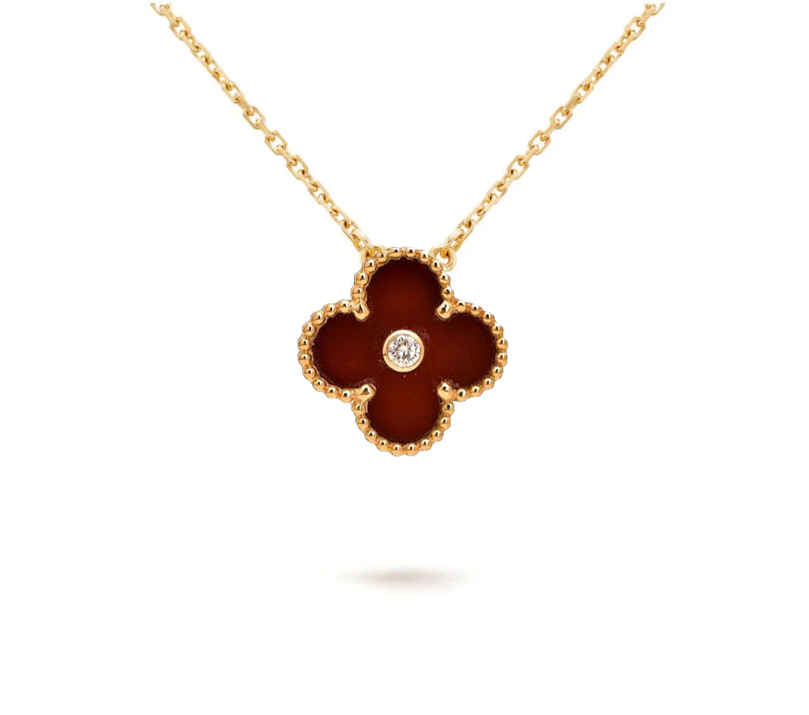 [Cadisa]CLOVER 15MM CHRISTMAS LIMITED EDITION SINGLE FLOWER NECKLACE