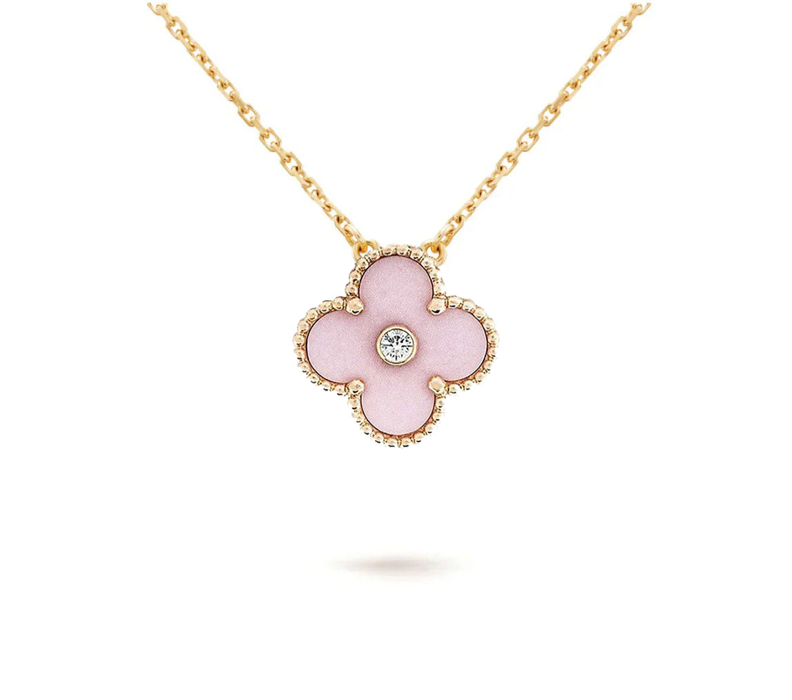 [Cadisa]CLOVER 15MM CHRISTMAS LIMITED EDITION SINGLE FLOWER NECKLACE