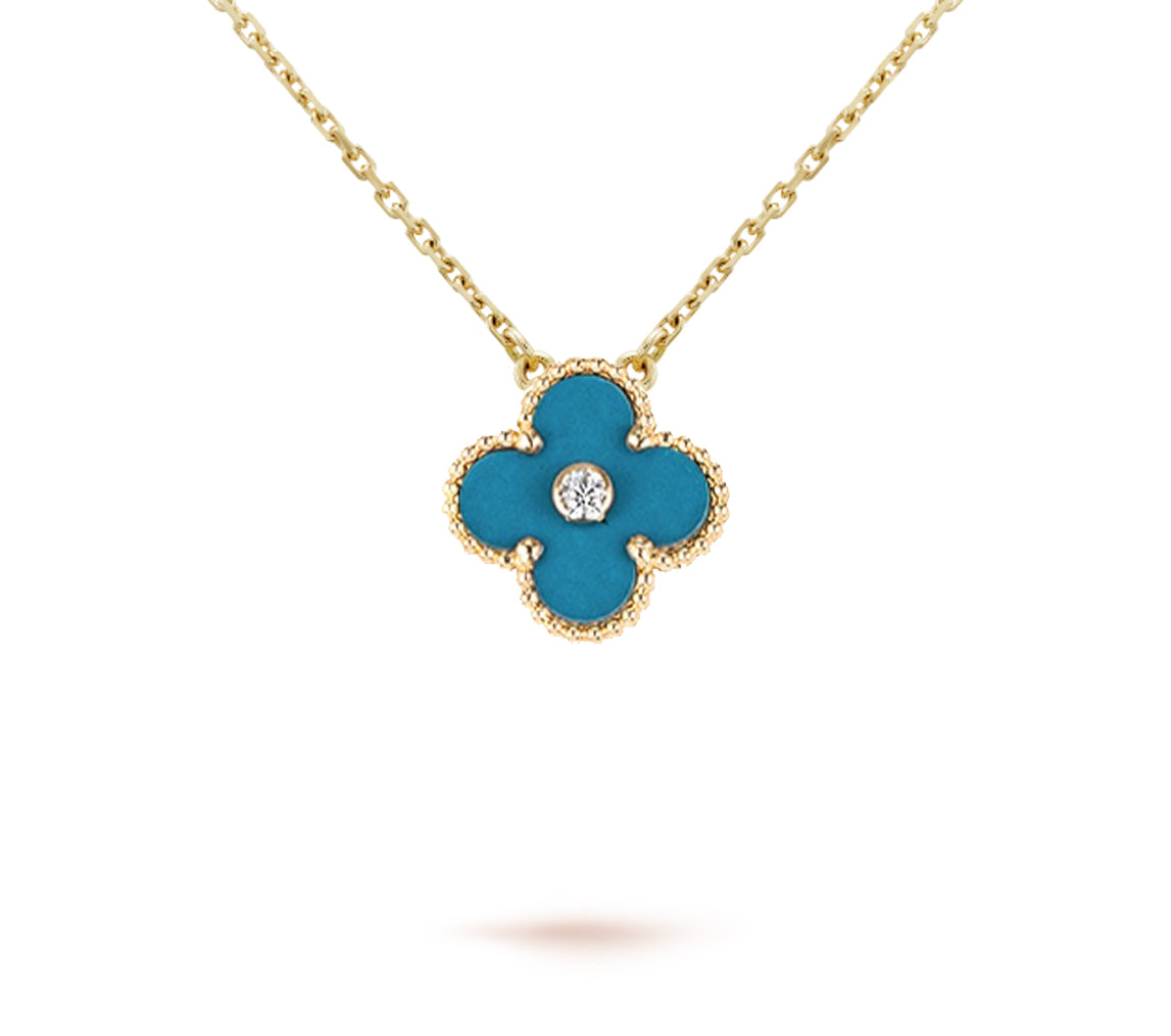 [Cadisa]CLOVER 15MM CHRISTMAS LIMITED EDITION SINGLE FLOWER NECKLACE