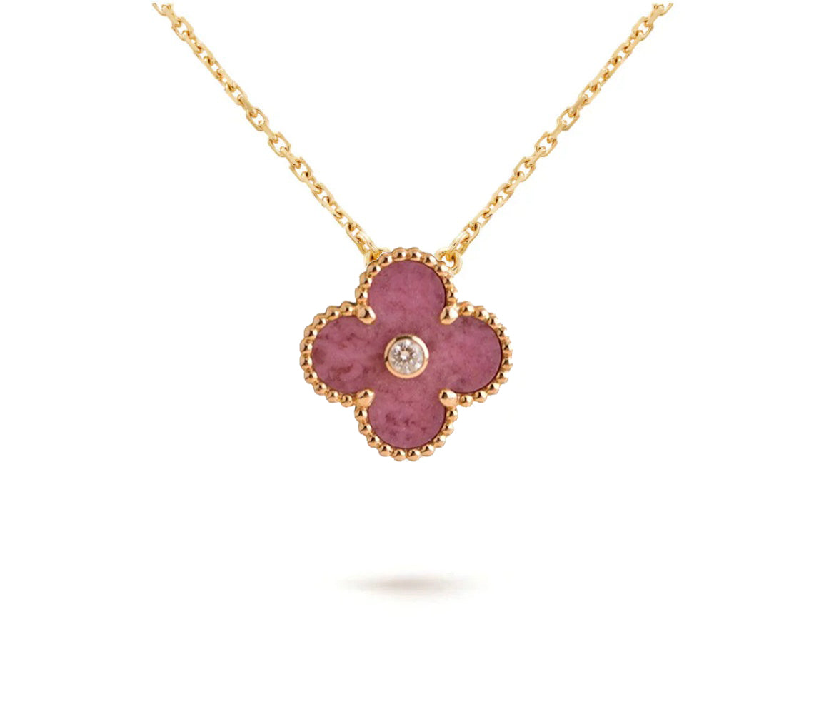 [Cadisa]CLOVER 15MM CHRISTMAS LIMITED EDITION SINGLE FLOWER NECKLACE