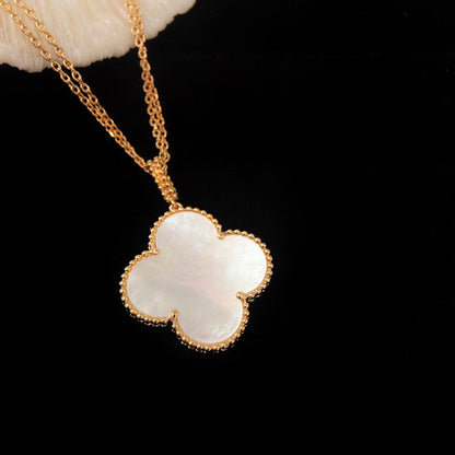 [Cadisa]CLOVER 25MM MOP LARGE PENDANT NECKLACE