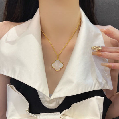 [Cadisa]CLOVER 25MM MOP LARGE PENDANT NECKLACE
