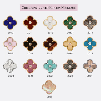[Cadisa]CLOVER 15MM CHRISTMAS LIMITED EDITION SINGLE FLOWER NECKLACE