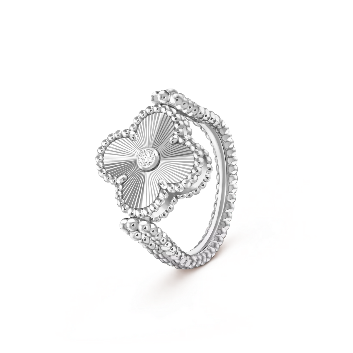 [Cadisa]CLOVER RIVERSIBLE RING SILVER COLLECTION