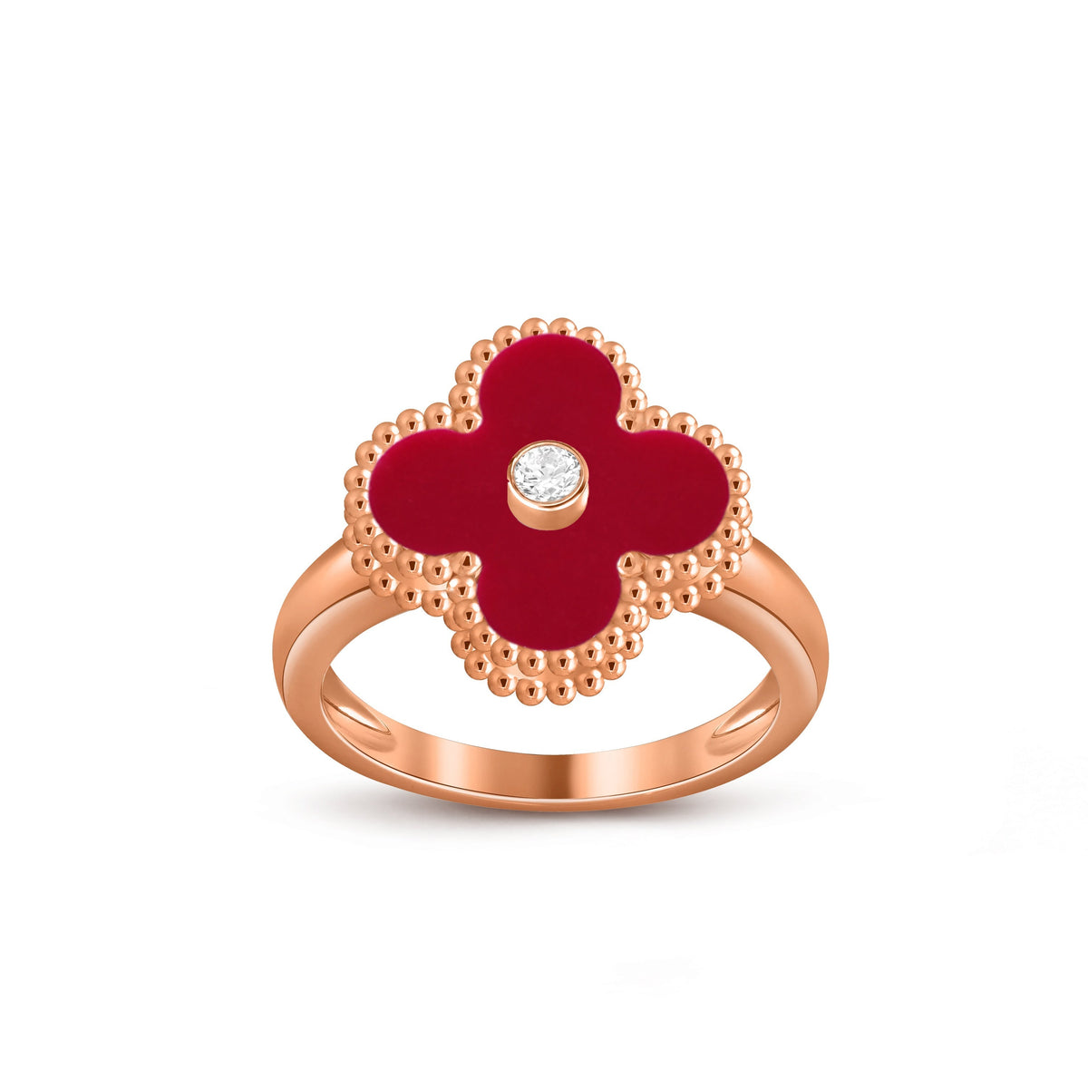 [Cadisa]CLOVER DIAMOND RING ROSE GOLD COLLECTION