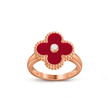 [Cadisa]CLOVER DIAMOND RING ROSE GOLD COLLECTION