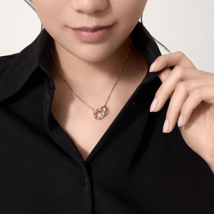 [Cadisa] LOVE  FULL DIAMOND PENDANT NECKLACE