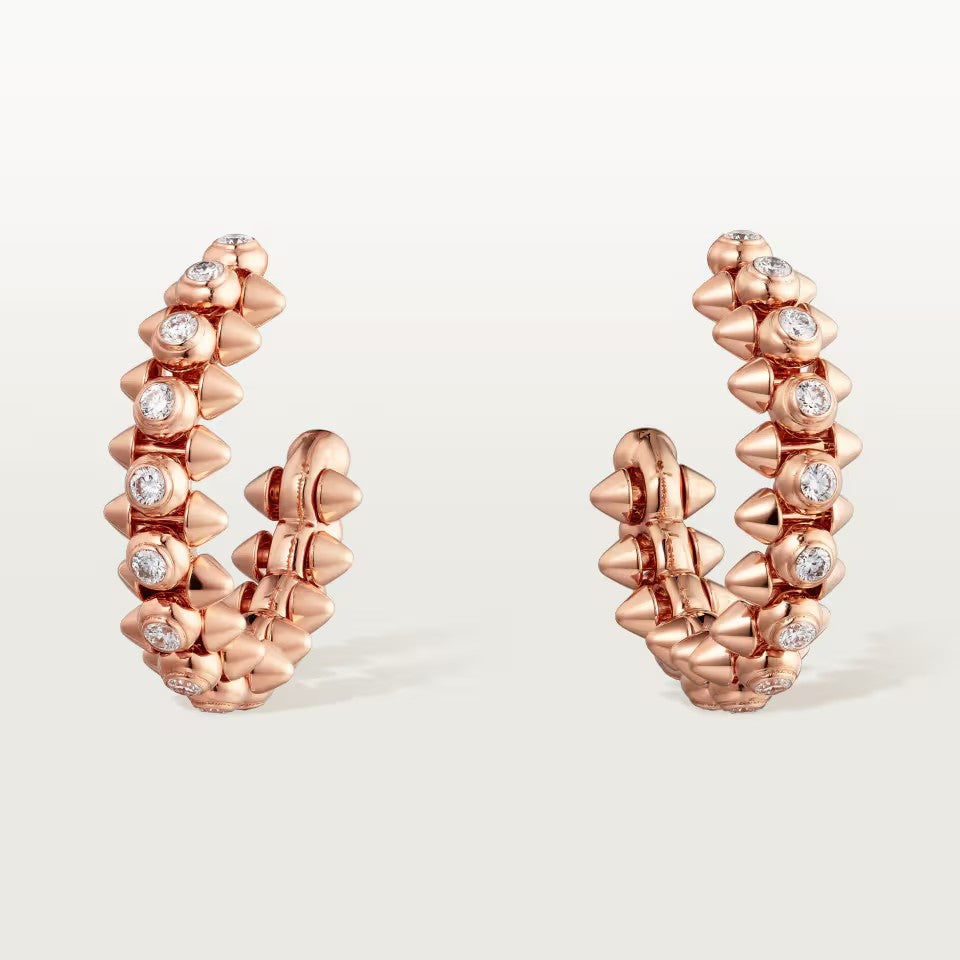 [Cadisa] CLASH FULL DIAMOND MEDIUM EARRINGS
