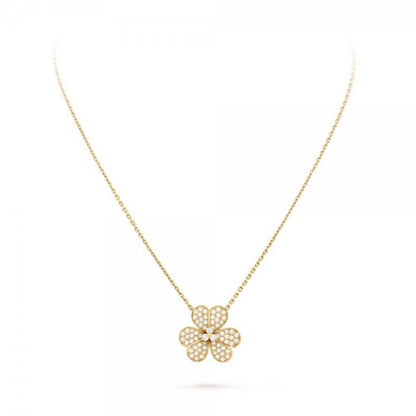 [Cadisa]FLOWER DIAMOND NECKLACE