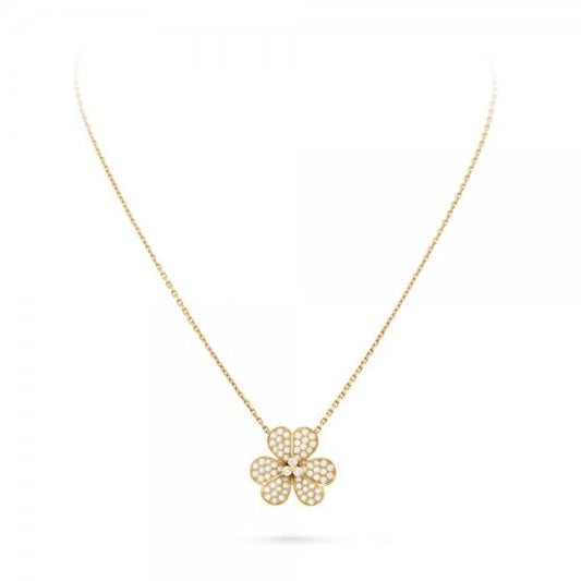 [Cadisa]FLOWER DIAMOND NECKLACE