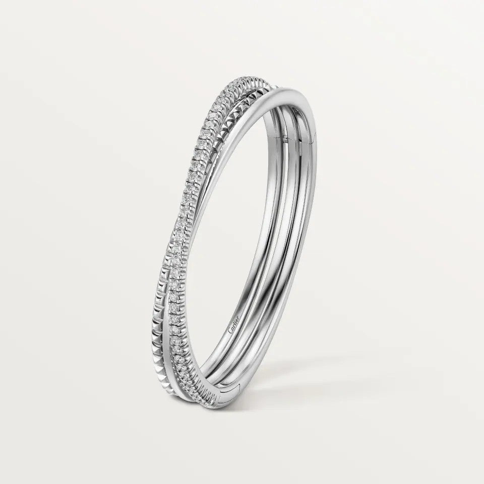 [Cadisa] ETINCELLE HALF-PAVED DIAMOND BRACELET