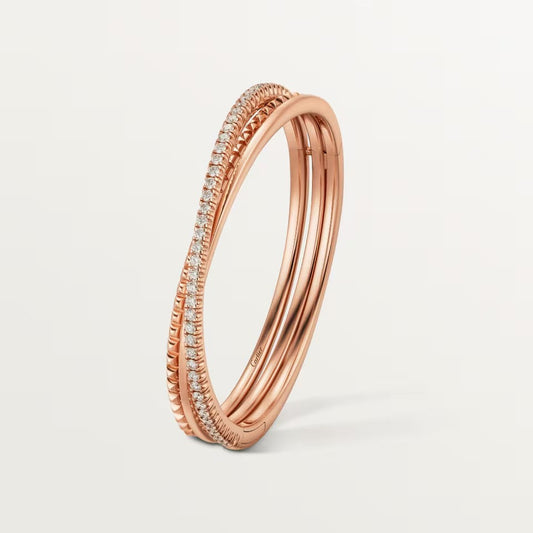 [Cadisa] ETINCELLE HALF-PAVED DIAMOND BRACELET