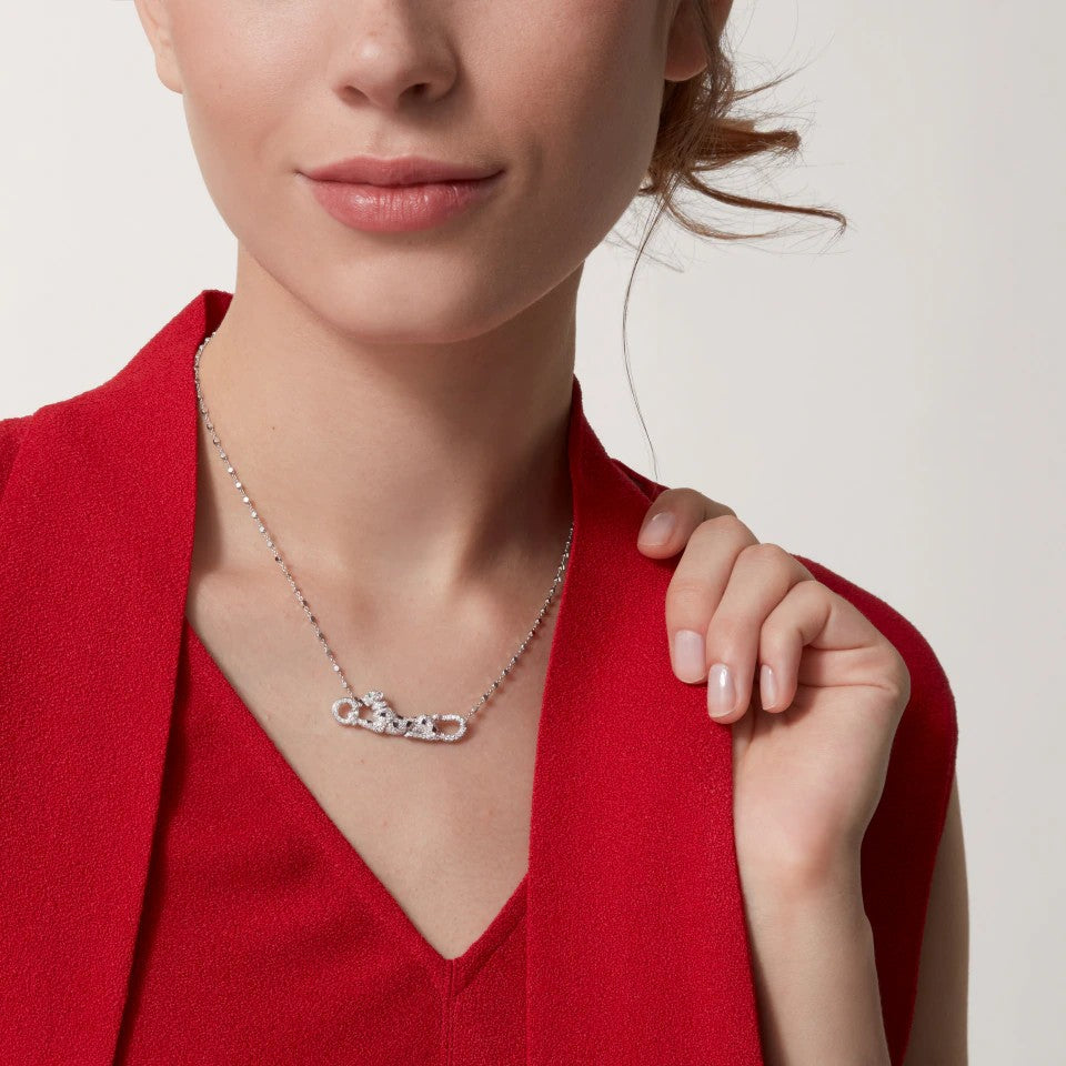 [Cadisa] PANTHERE PAVED DIAMOND NECKLACE