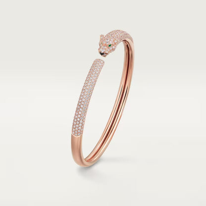 [Cadisa] PANTHERE FULL DIAMOND OPEN BRACELET