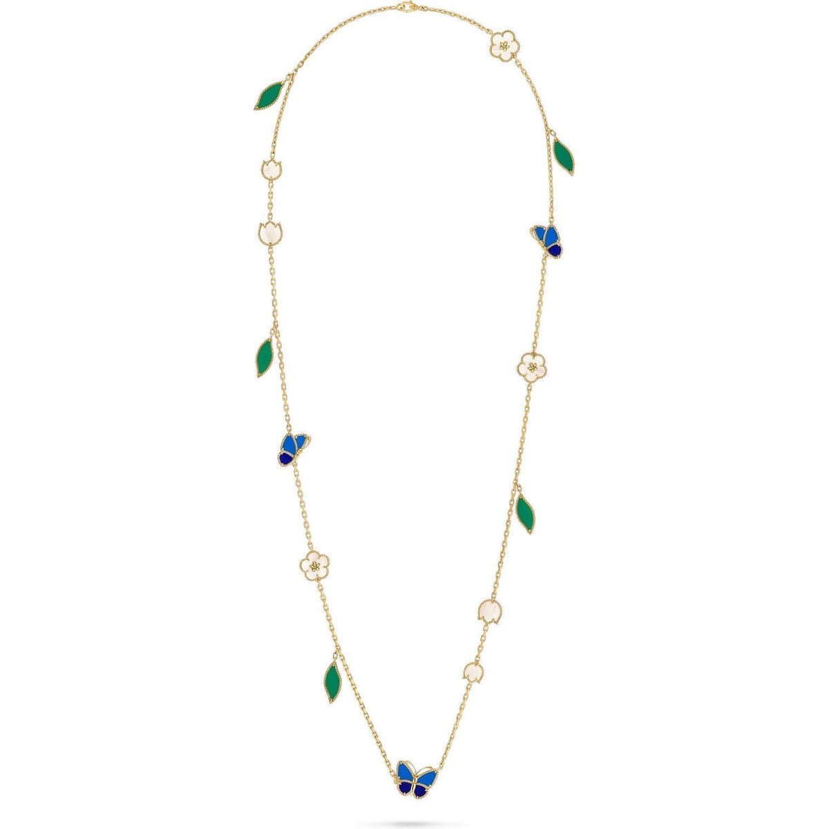 [Cadisa]LUCKY SPRING BUTTERFLY 15 FLOWER NECKLACE