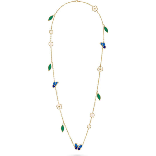 [Cadisa]LUCKY SPRING BUTTERFLY 15 FLOWER NECKLACE
