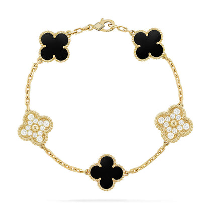 [Cadisa]Clover 5 Motifs  Duo Bracelet Stack Set
