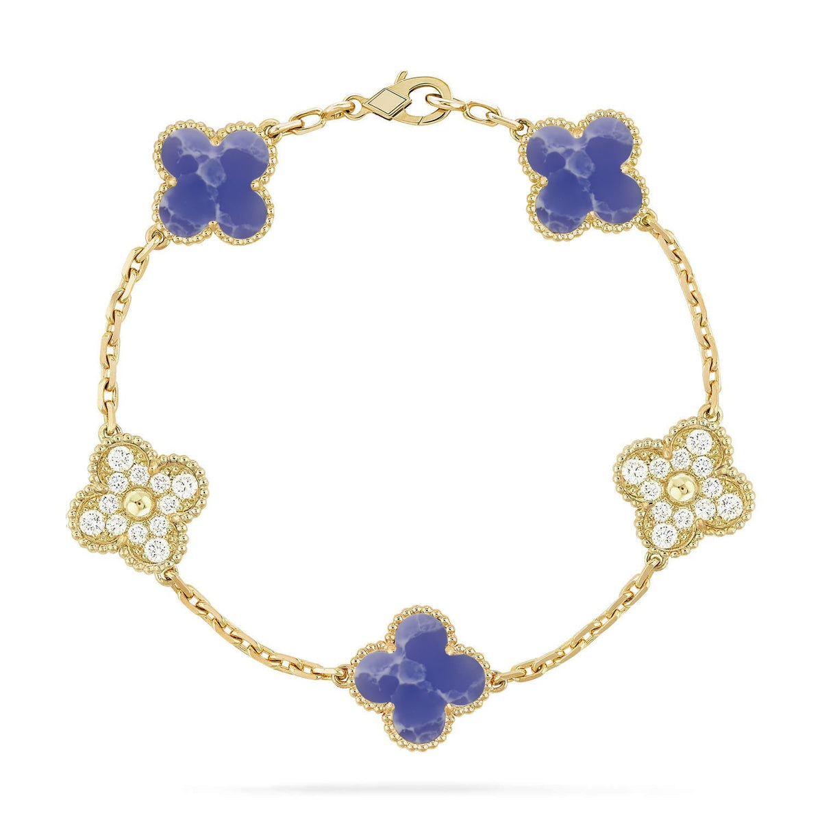 [Cadisa]CLOVER 5 MOTIF BLUE VEINS BRACELET COLLECTION