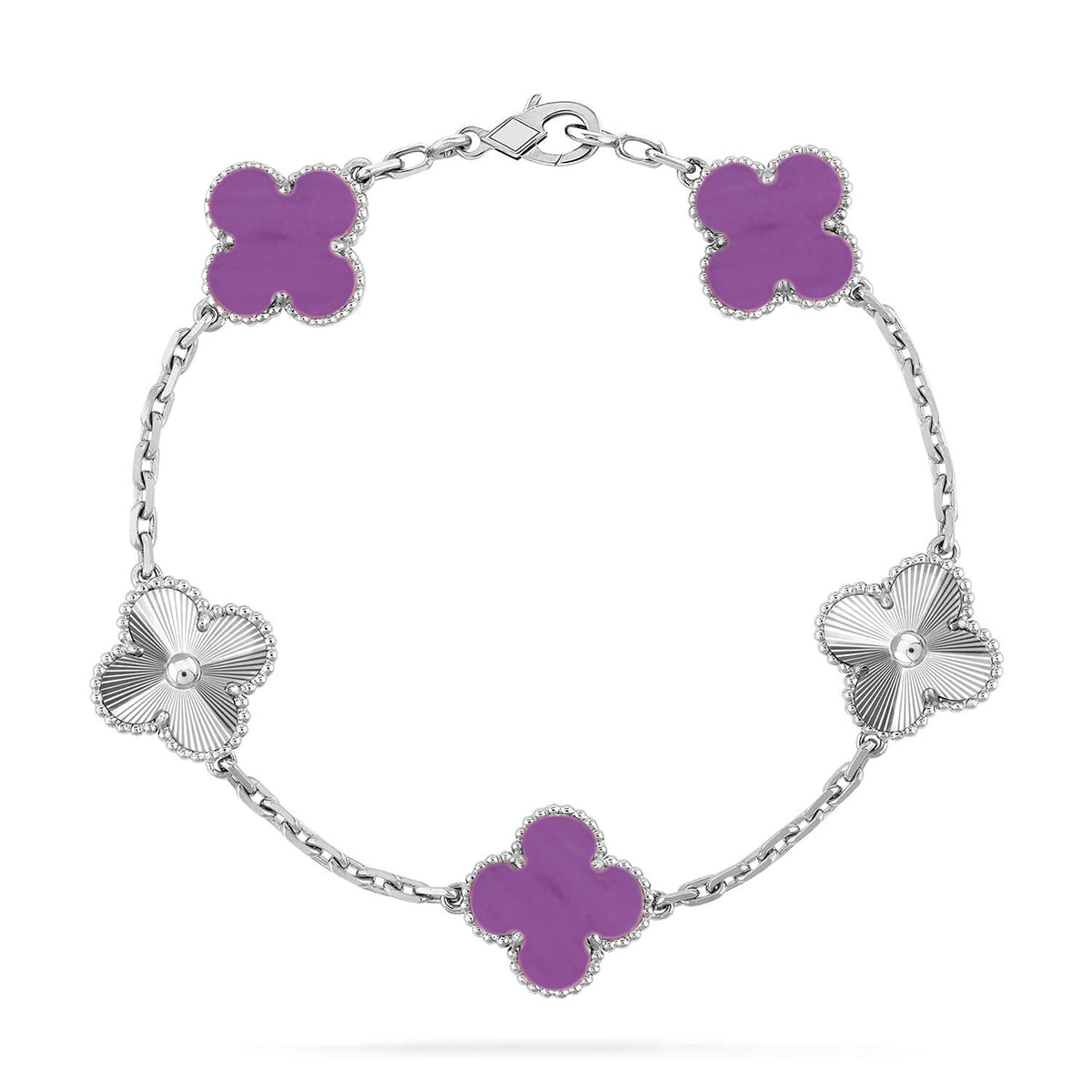 [Cadisa] CLOVER 5 MOTIF VIOLET BRACELET COLLECTION