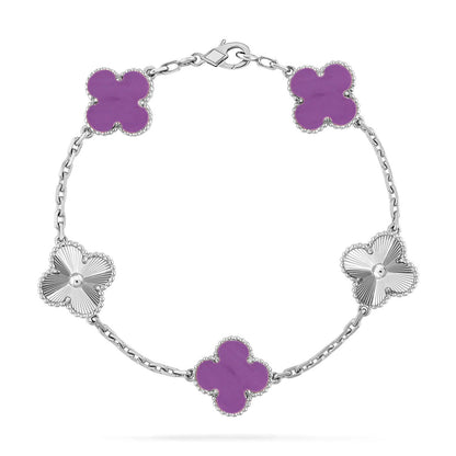 [Cadisa] CLOVER 5 MOTIF VIOLET BRACELET COLLECTION