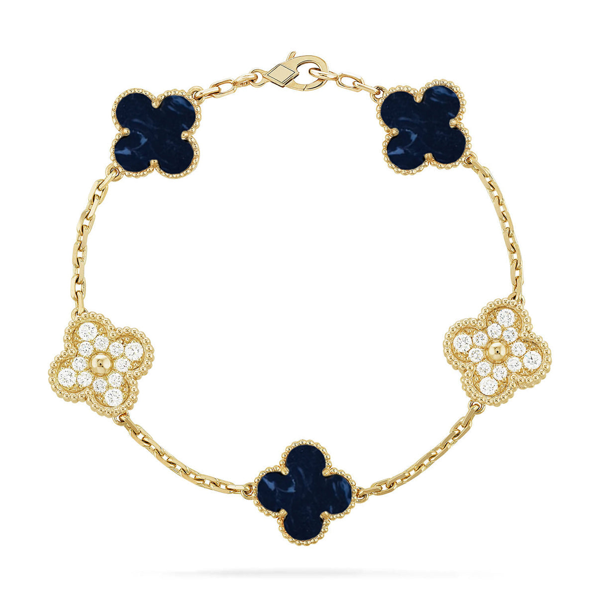 [Cadisa]CLOVER 5 MOTIF PIETERSITE BRACELET COLLECTION