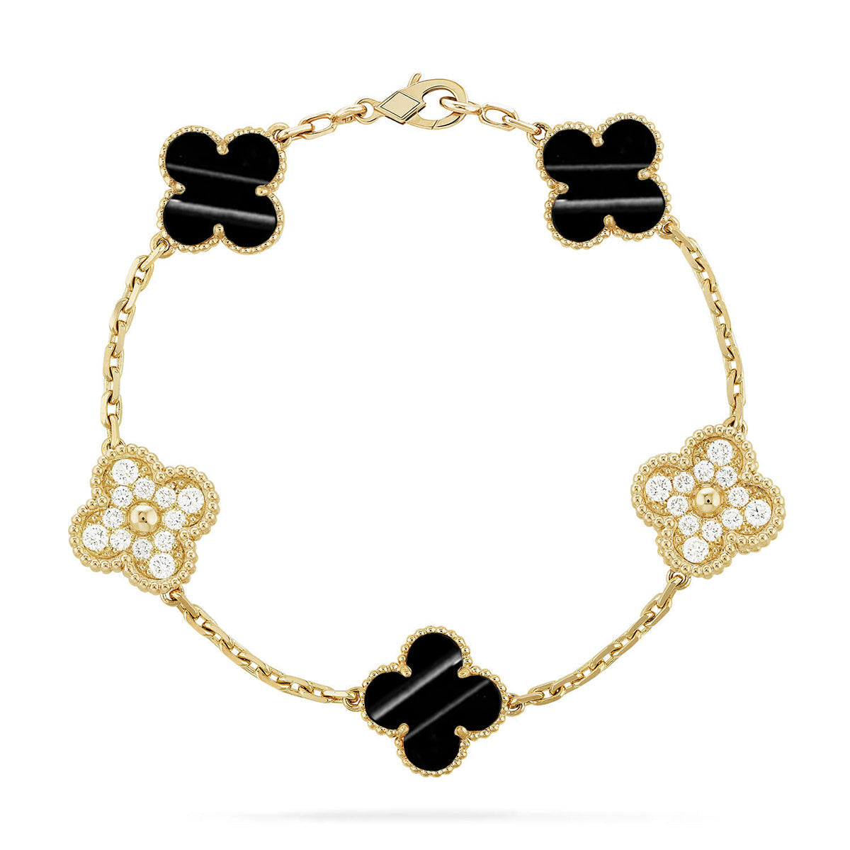 [Cadisa] CLOVER 5 MOTIF PULSAR STONE BRACELET COLLECTION