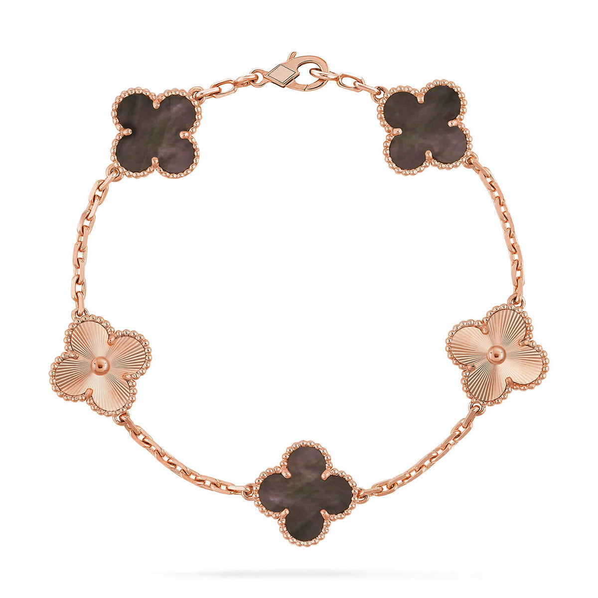 [Cadisa] CLOVER 5 MOTIF GRAY MOP BRACELET COLLECTION