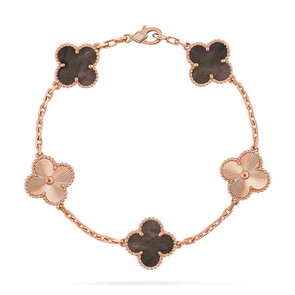 [Cadisa] CLOVER 5 MOTIF GRAY MOP BRACELET COLLECTION