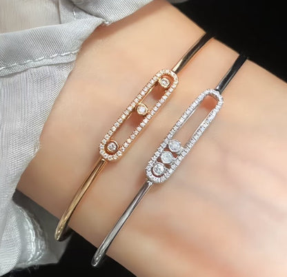 [Cadisa]Move Pavé Diamond Bangle Bracelet M
