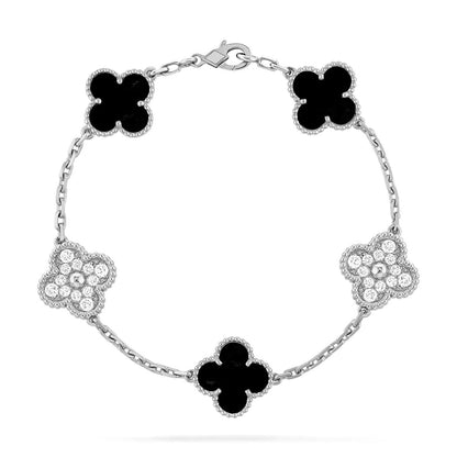 [Cadisa] CLOVER 5 MOTIF ONYXS BRACELET COLLECTION