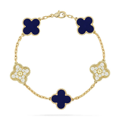 [Cadisa]CLOVER 5 MOTIF LAPIS LAZULI BRACELET COLLECTION