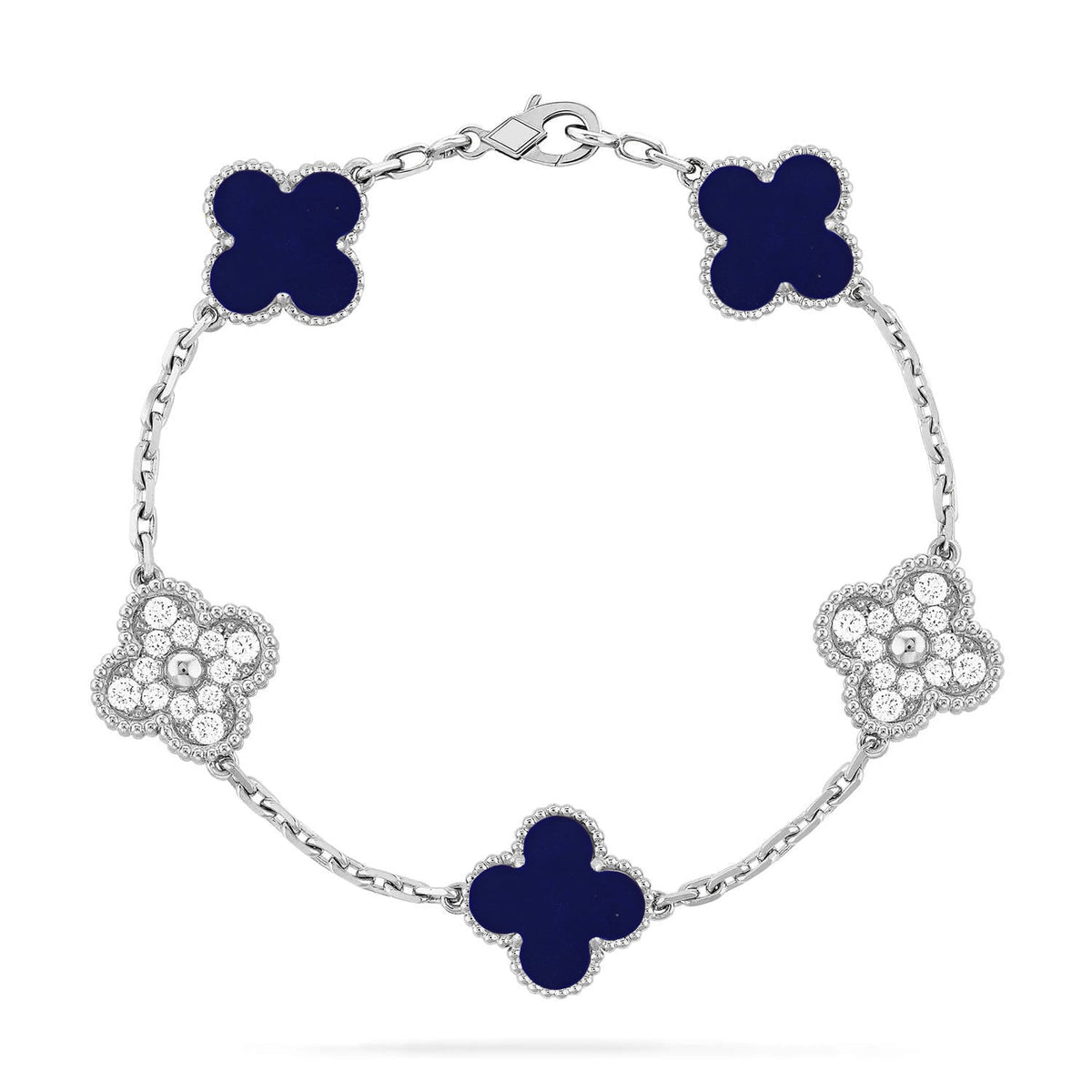 [Cadisa]CLOVER 5 MOTIF LAPIS LAZULI BRACELET COLLECTION