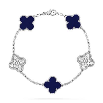 [Cadisa]CLOVER 5 MOTIF LAPIS LAZULI BRACELET COLLECTION