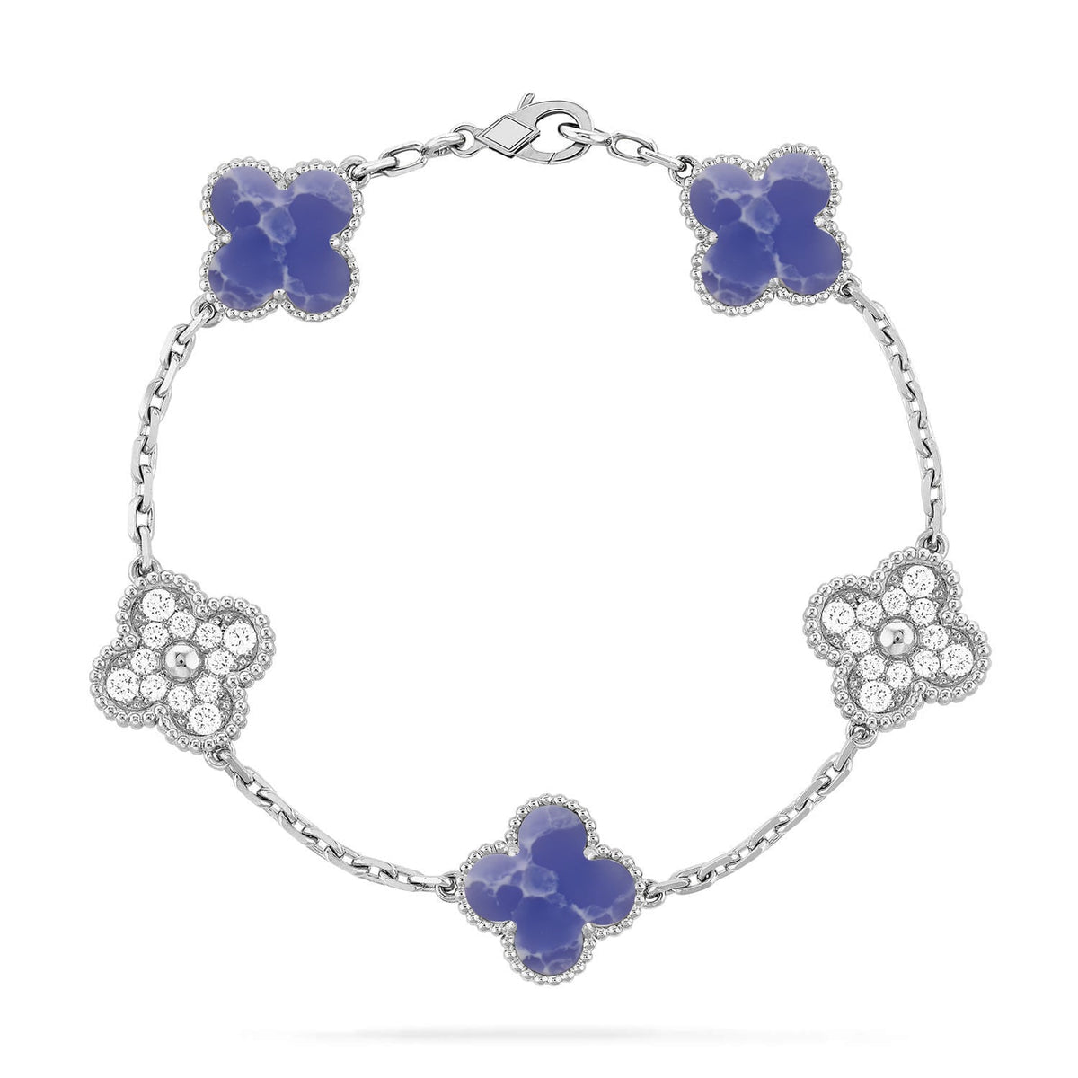 [Cadisa]CLOVER 5 MOTIF BLUE VEINS BRACELET COLLECTION