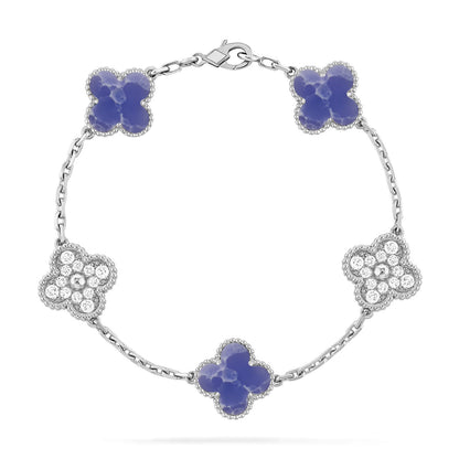 [Cadisa]CLOVER 5 MOTIF BLUE VEINS BRACELET COLLECTION