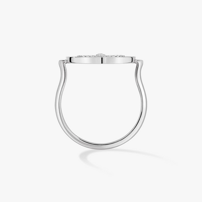 [Cadisa]LUCKY MOVE PAVED SILVER DIAMOND RING