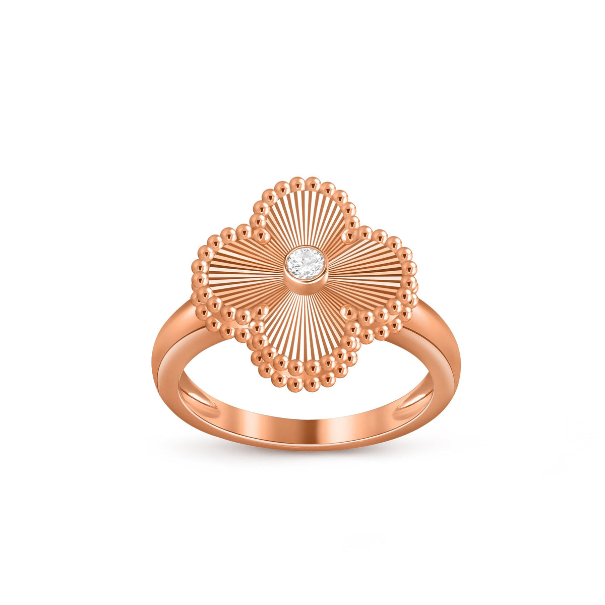 [Cadisa]CLOVER DIAMOND RING ROSE GOLD COLLECTION
