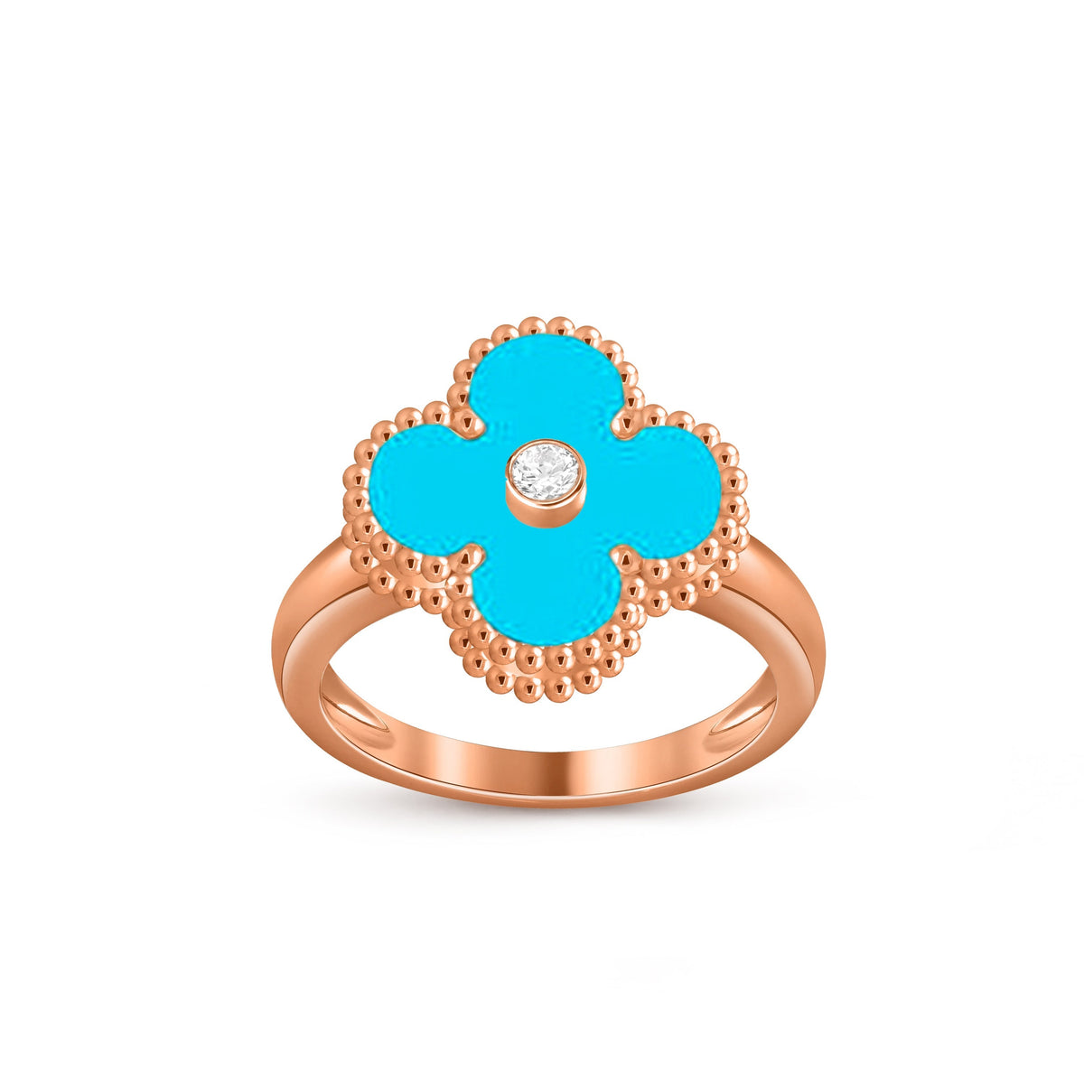 [Cadisa]CLOVER DIAMOND RING ROSE GOLD COLLECTION