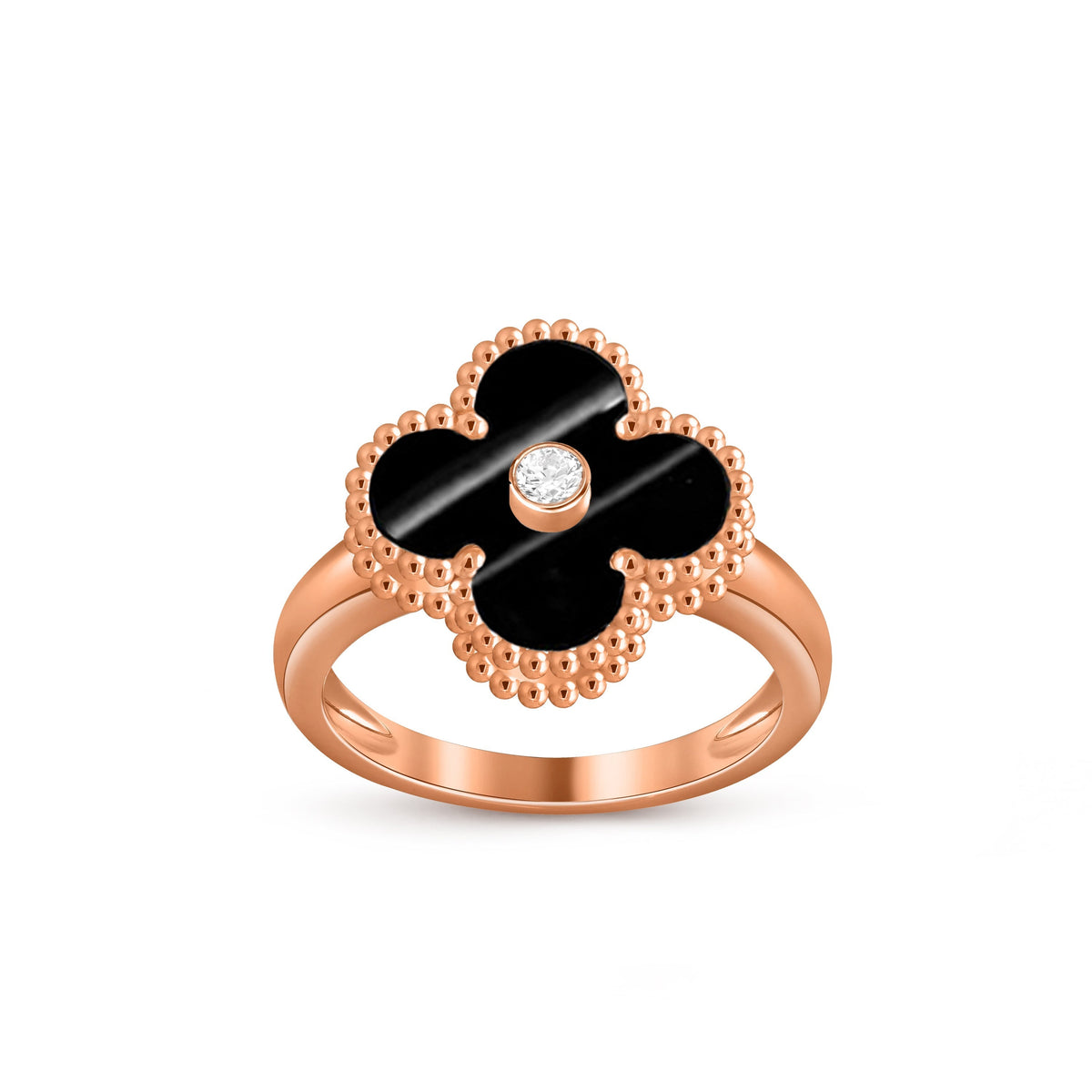 [Cadisa]CLOVER DIAMOND RING ROSE GOLD COLLECTION