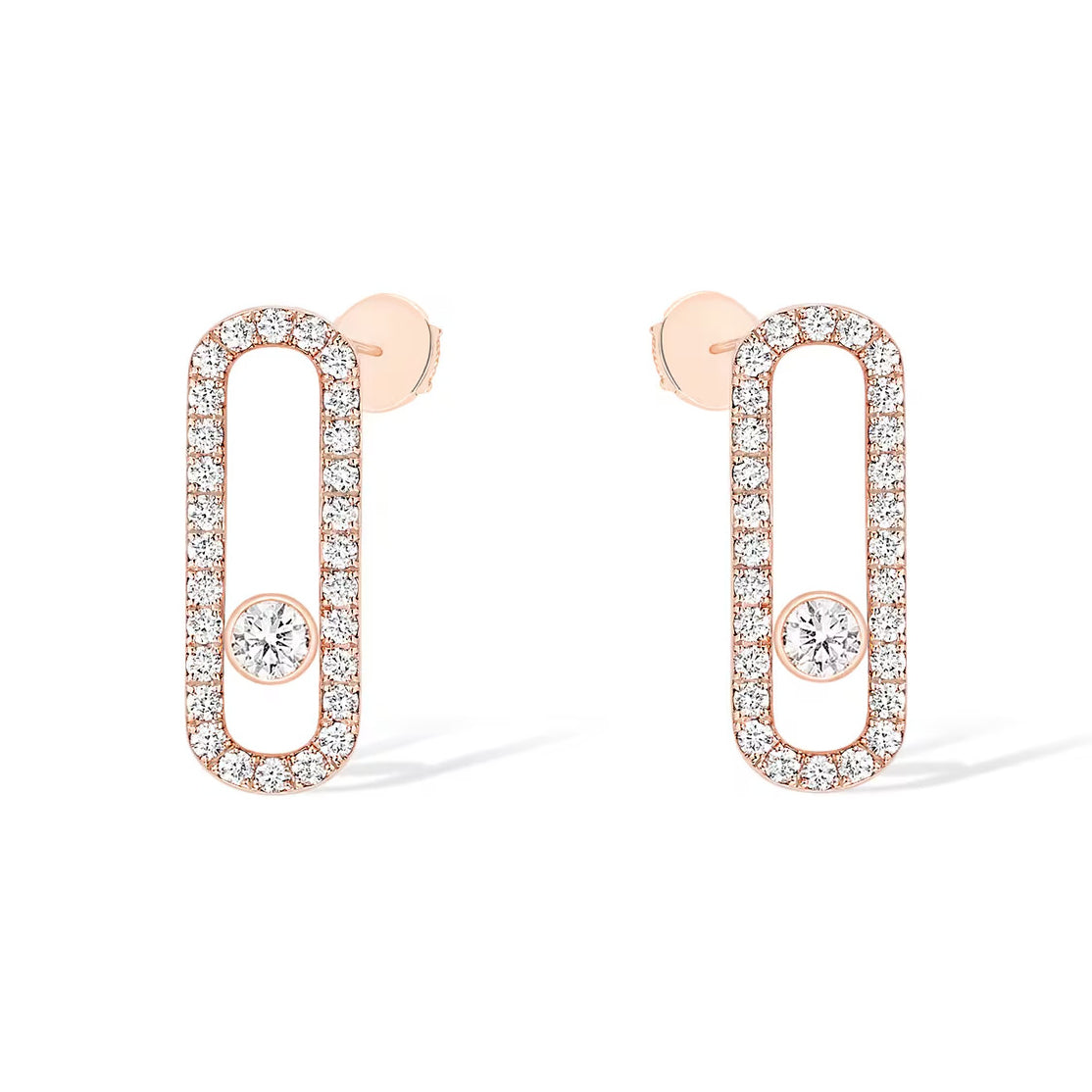[Cadisa]MOVE UNO STUD DIAMOND PAVED EARRINGS